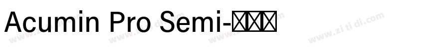Acumin Pro Semi字体转换